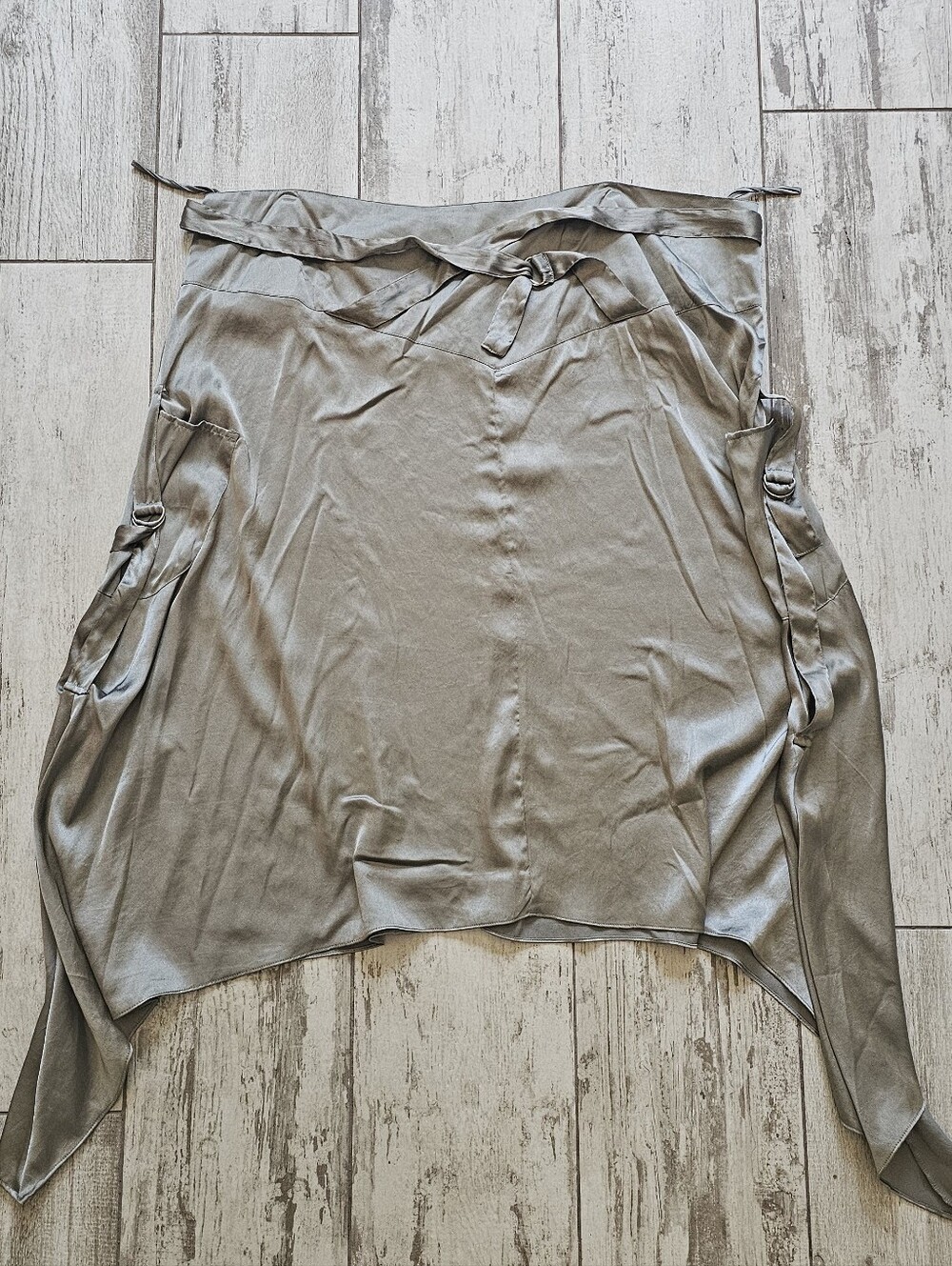 Women's Silky Asymmetric Skirt - Light Gray 2X